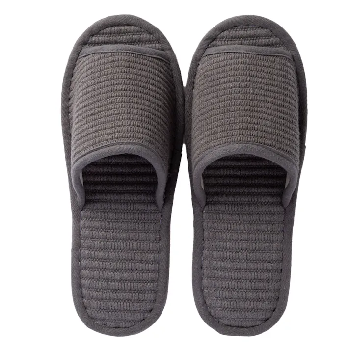 ふんわりコットンスリッパ 28~30cm グレー