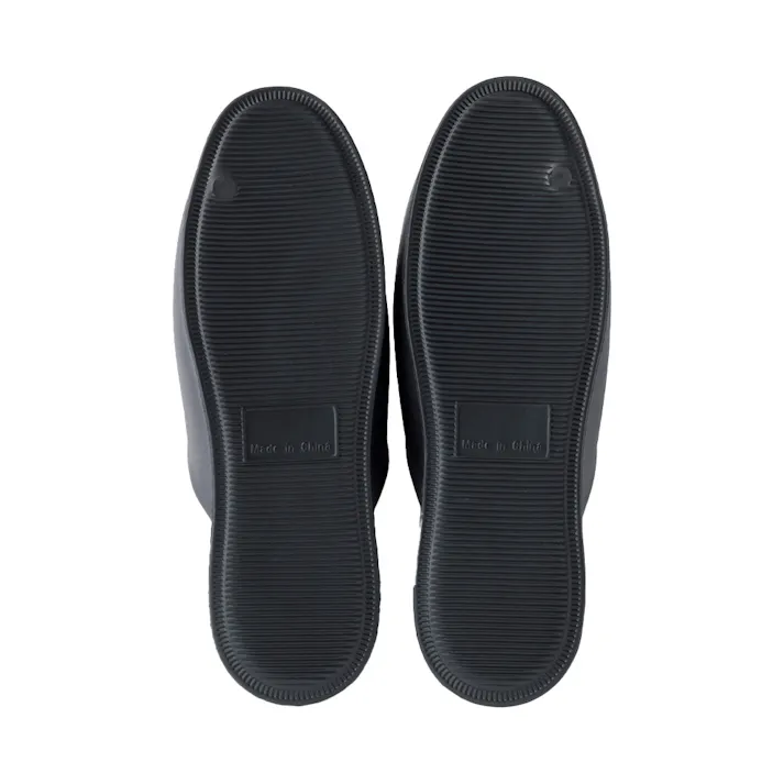 汚れても丸洗いできるスリッパ L ブラック