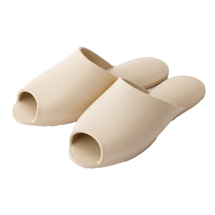 汚れても丸洗いできるスリッパ M ベージュ