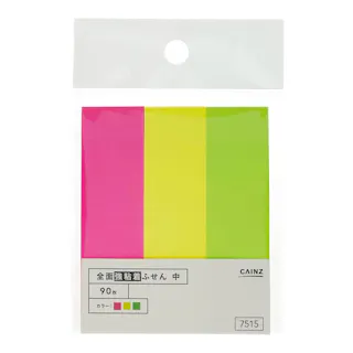 カインズ 全面強粘着ふせん 25×88mm 90枚 3色