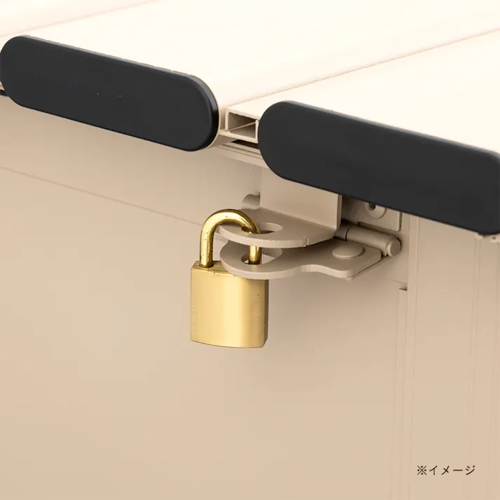 カインズ オリジナル 静かに開閉できるアルミ収納ベンチ ベージュ 幅180cm 奥行45cm 高さ48cm 縁台 屋外収納