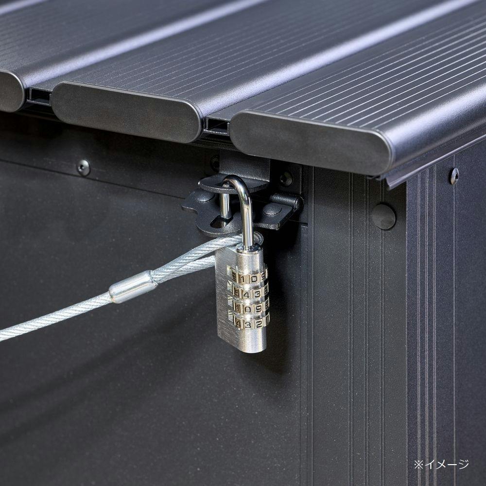 カインズ オリジナル 静かに開閉アルミ収納ベンチ スリム ブラック 幅