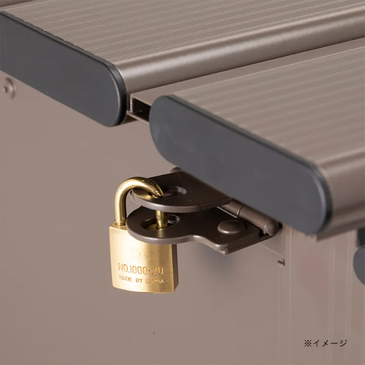 カインズ オリジナル 静かに開閉できるスチール収納ベンチ ブラウン 幅120cm 奥行45cm 高さ48cm 縁台 屋外収納