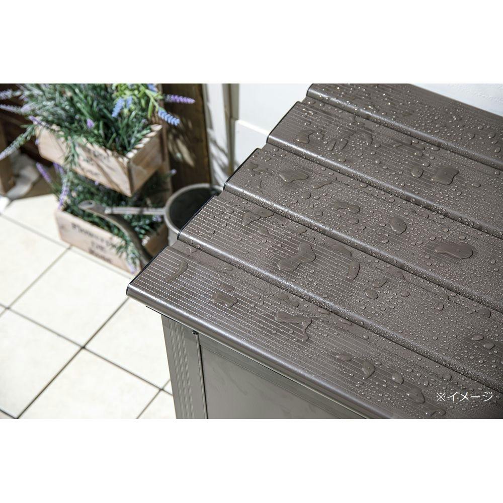 カインズ オリジナル 静かに開閉できるスチール収納ベンチ ブラウン 幅