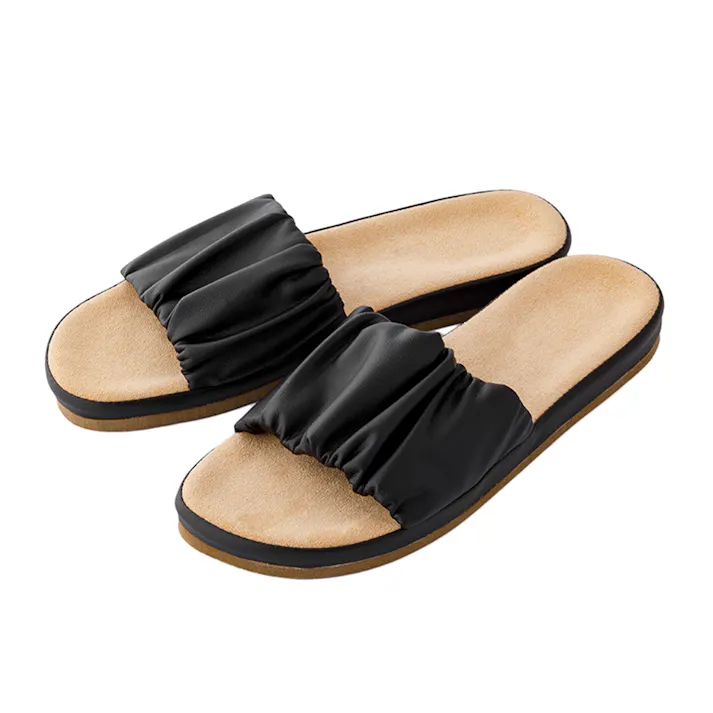 軽量やわらかインソールスリッパ ブラック 24~25cm