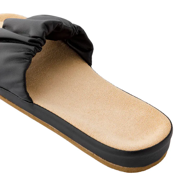 軽量やわらかインソールスリッパ ブラック 24~25cm