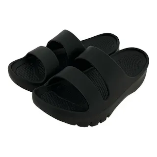 リカバリーサポートサンダル 2本バンド ブラック 24~25cm