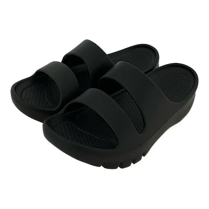 リカバリーサポートサンダル 2本バンド ブラック 24~25cm