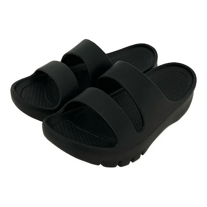 リカバリーサポートサンダル 2本バンド ブラック 23~24cm