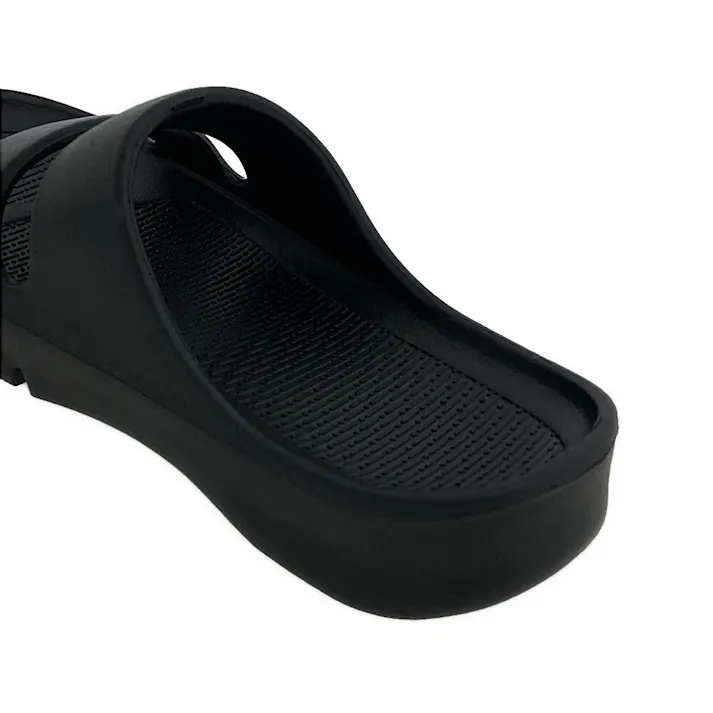 リカバリーサポートサンダル 2本バンド ブラック 23~24cm