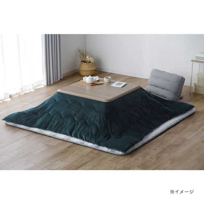 カインズ こたつ掛ふとん Yel・エールグリーン 正方形 幅190cm 奥行190cm 洗濯可能 こたつ掛布団