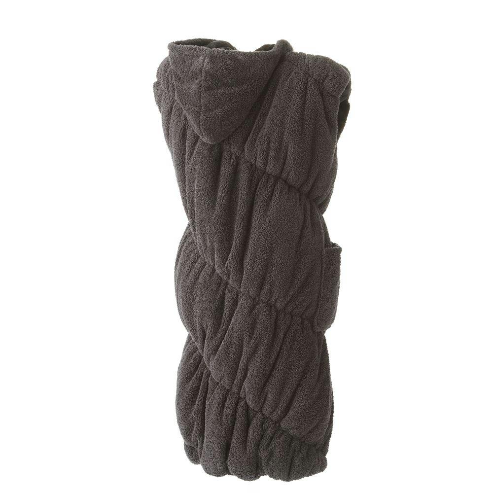 羽織れるあったかロールクッションBIG ダークグレー | クッション 通販