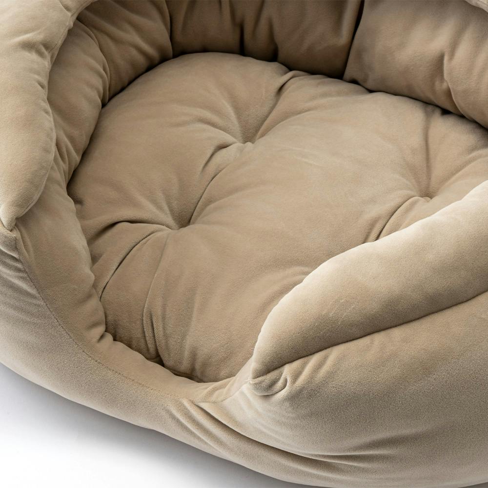 （まとめ）ペットベッド オーバル M ブラウン〔×2セット〕 まとめ）ペットベッド オーバル M ブラウン〔×2セット〕