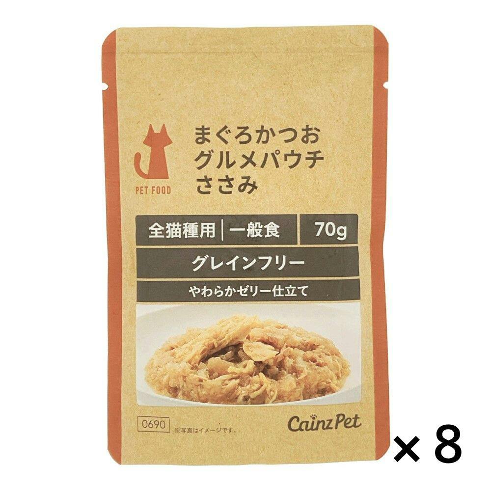 ケース販売】まぐろかつお グルメパウチ ささみ ゼリー仕立て