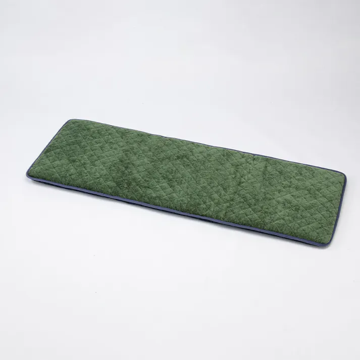 長さ180cm 三層ロングフロアクッション ブルー/グリーン