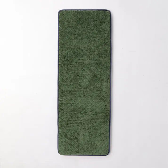 長さ180cm 三層ロングフロアクッション ブルー/グリーン