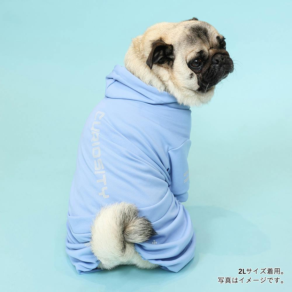 送料無料】不快害虫から愛犬を守るペットスーツ ブルー SSサイズ
