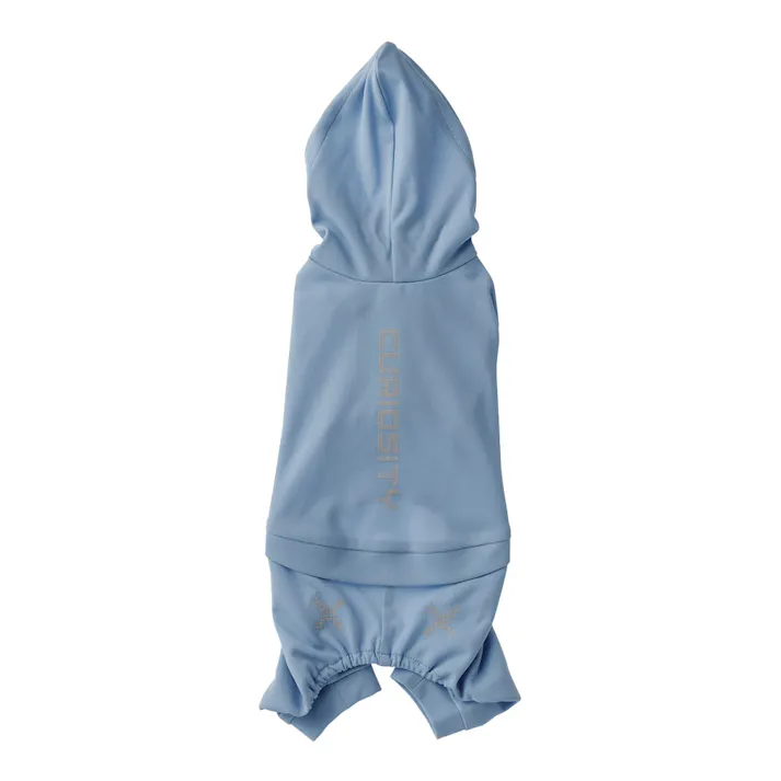 【送料無料】不快害虫から愛犬を守るペットスーツ ブルー Mサイズ ペット服(犬の服)