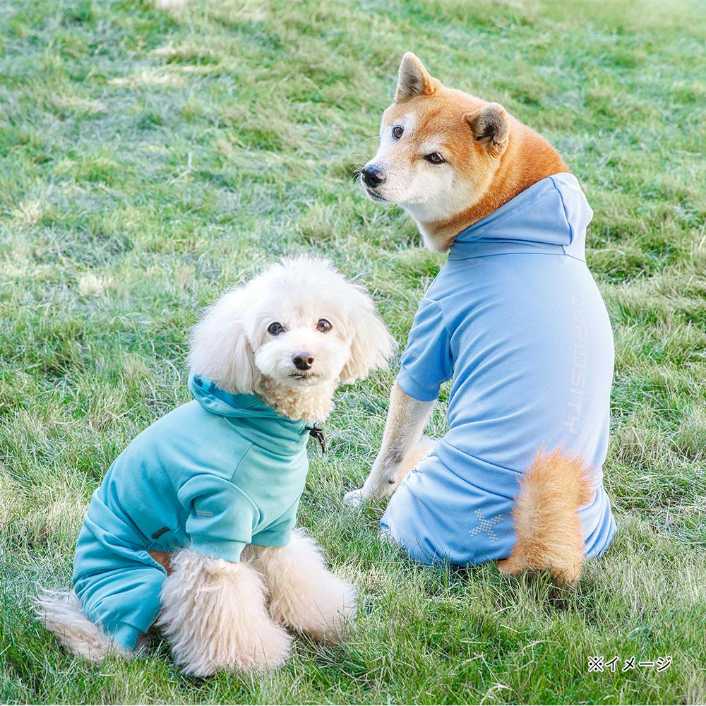送料無料】不快害虫から愛犬を守るペットスーツ ブルー 2Lサイズ