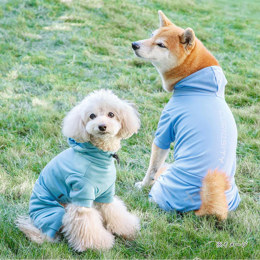 送料無料】不快害虫から愛犬を守るペットスーツ ブルー 2Lサイズ