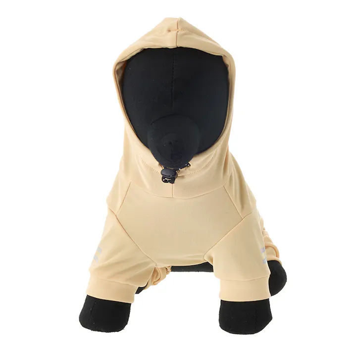 【送料無料】不快害虫から愛犬を守るペットスーツ オレンジ Lサイズ ペット服(犬の服)