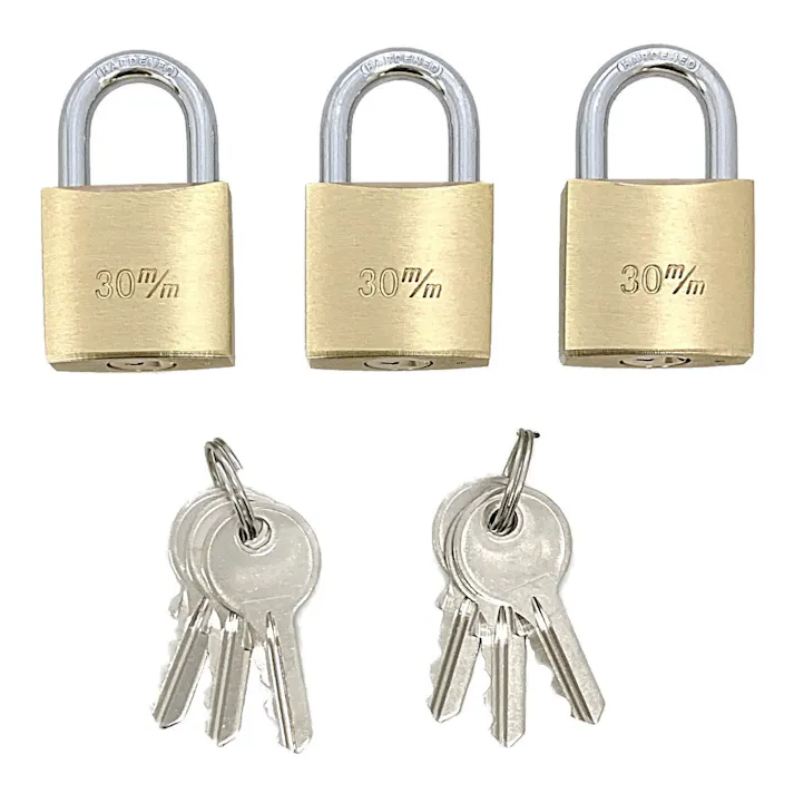 カインズ 南京錠同一キー 30mm 3個パック