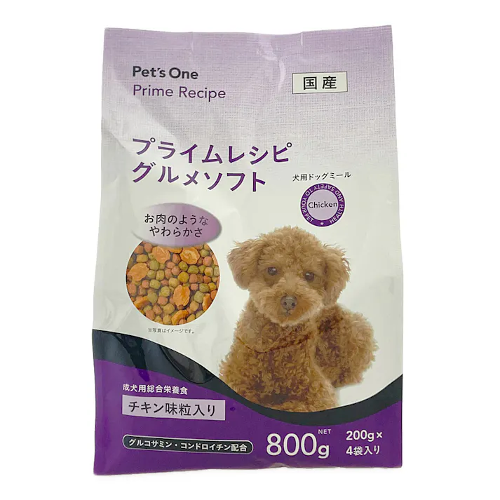 プライムレシピ グルメソフト 800g チキン味粒入り