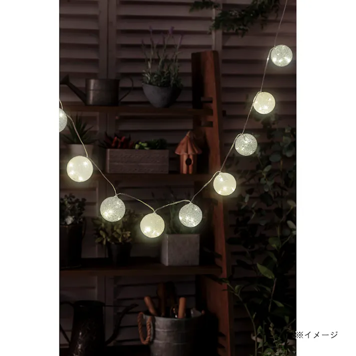 カインズ ソーラーシリアルランプ(ボール)MIX