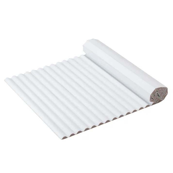 ミゾが少なくお掃除しやすい波型風呂フタ L12 ホワイト 75cm×120cm