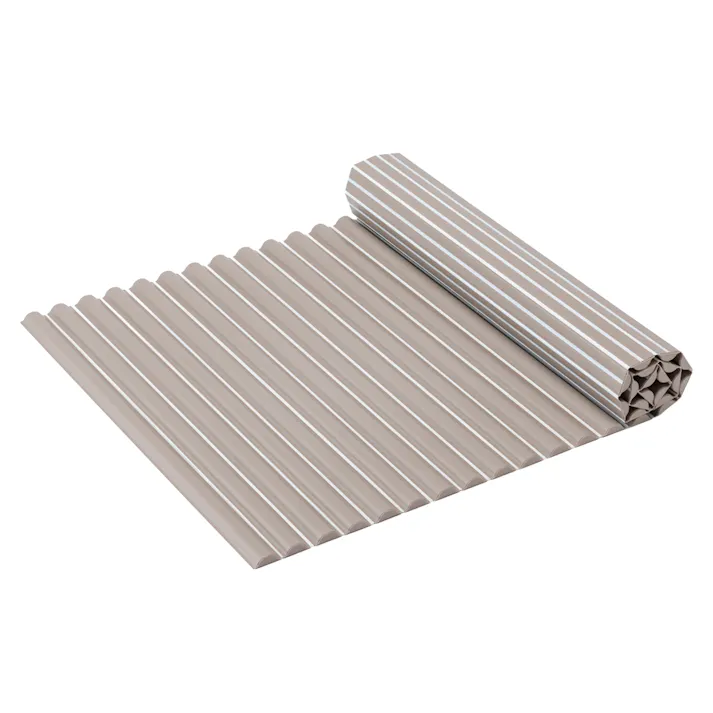 ミゾが少なくお掃除しやすい波型風呂フタ L15 ウォームグレー 75cm×150cm