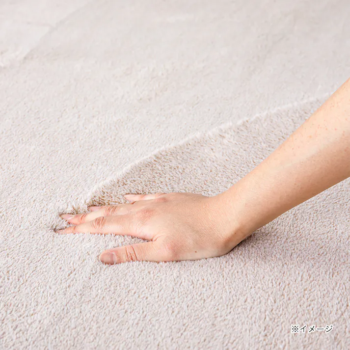 &Pet 低反発ふんわりラグ 185cm×185cm ベージュ