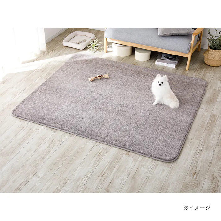 低反発ふんわりラグ&Pet モカ 幅185cm 奥行185cm