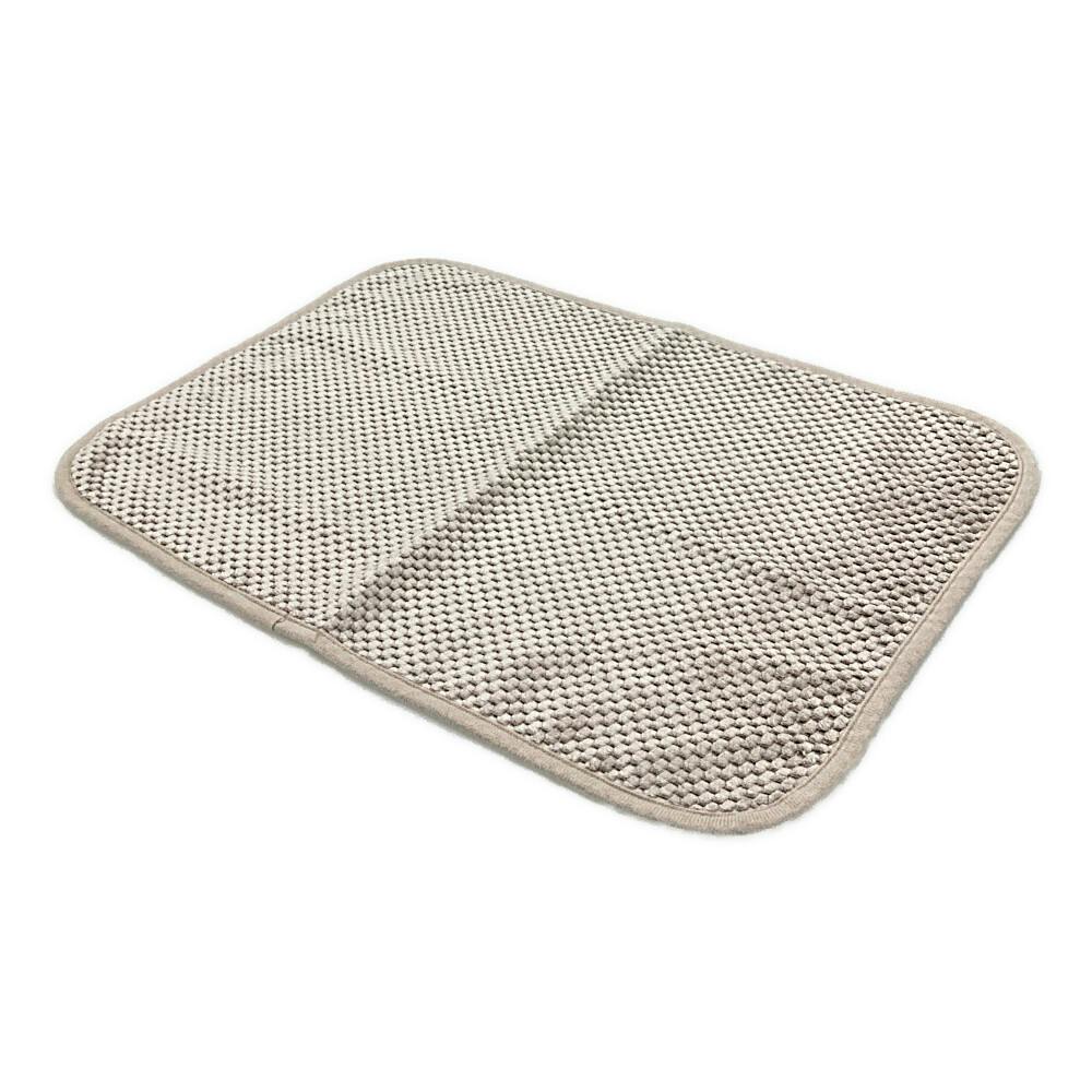 マイクロファイバー吸水バスマット 35×50cm ブラウン