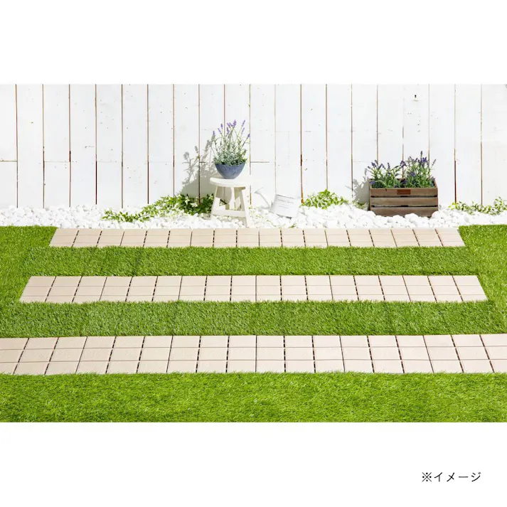 【まとめ売り】カインズ リアル人工芝ジョイント グリーン 18枚入