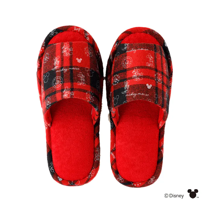 履いて歩くだけで掃除もできるスリッパ ミッキーマウス 23~25cm