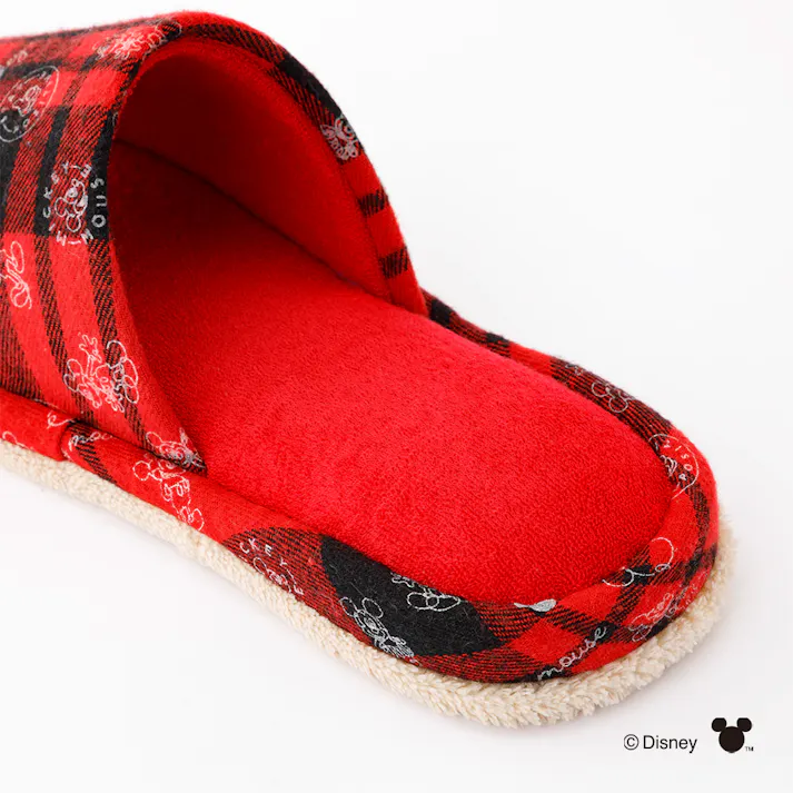 履いて歩くだけで掃除もできるスリッパ ミッキーマウス 23~25cm