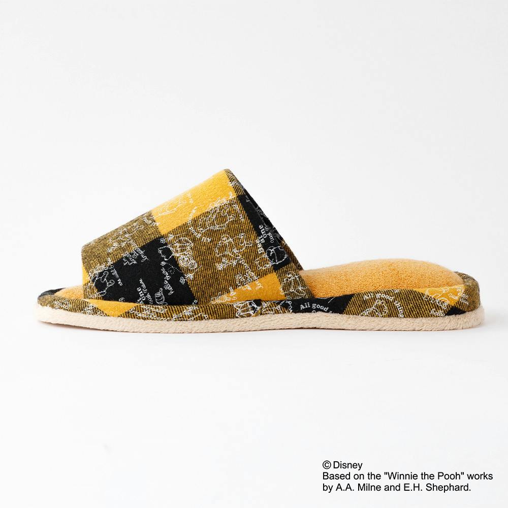 履いて歩くだけで掃除もできるスリッパ くまのプーさん 23～25cm