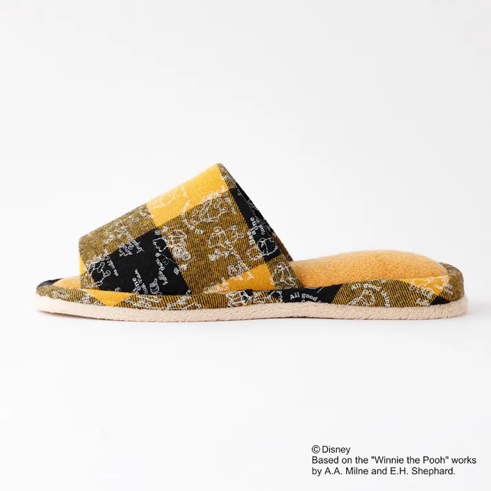 履いて歩くだけで掃除もできるスリッパ くまのプーさん 23~25cm