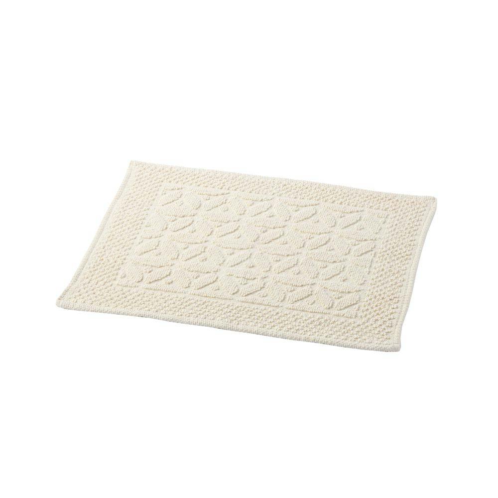 ふんわりコットンバスマット フラワー アイボリー 45×60cm 18346 バスマット ふんわりコットンバスマット フラワー アイボリー 45×60cm 18346 バスマット