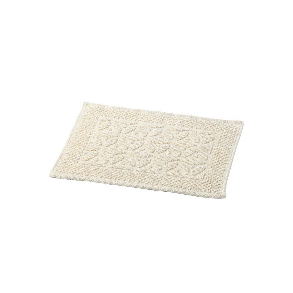 ふんわりコットンバスマット フラワー アイボリー 35×50cm 18346 バスマット ふんわりコットンバスマット フラワー アイボリー 35×50cm 18346 バスマット