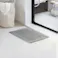 ふんわりコットンバスマット ボーダー グレー 35×50cm 18345