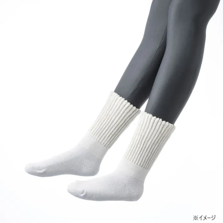 カインズ あったか靴下 ミドル丈 グレー 23.0cm-25.0cm