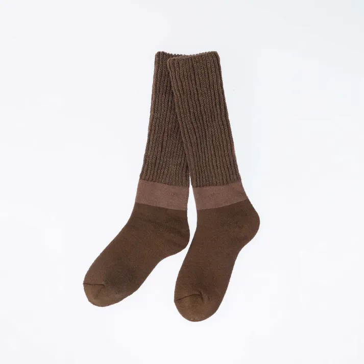 カインズ あったか靴下 ロング丈 ブラウン 25.0cm-27.0cm