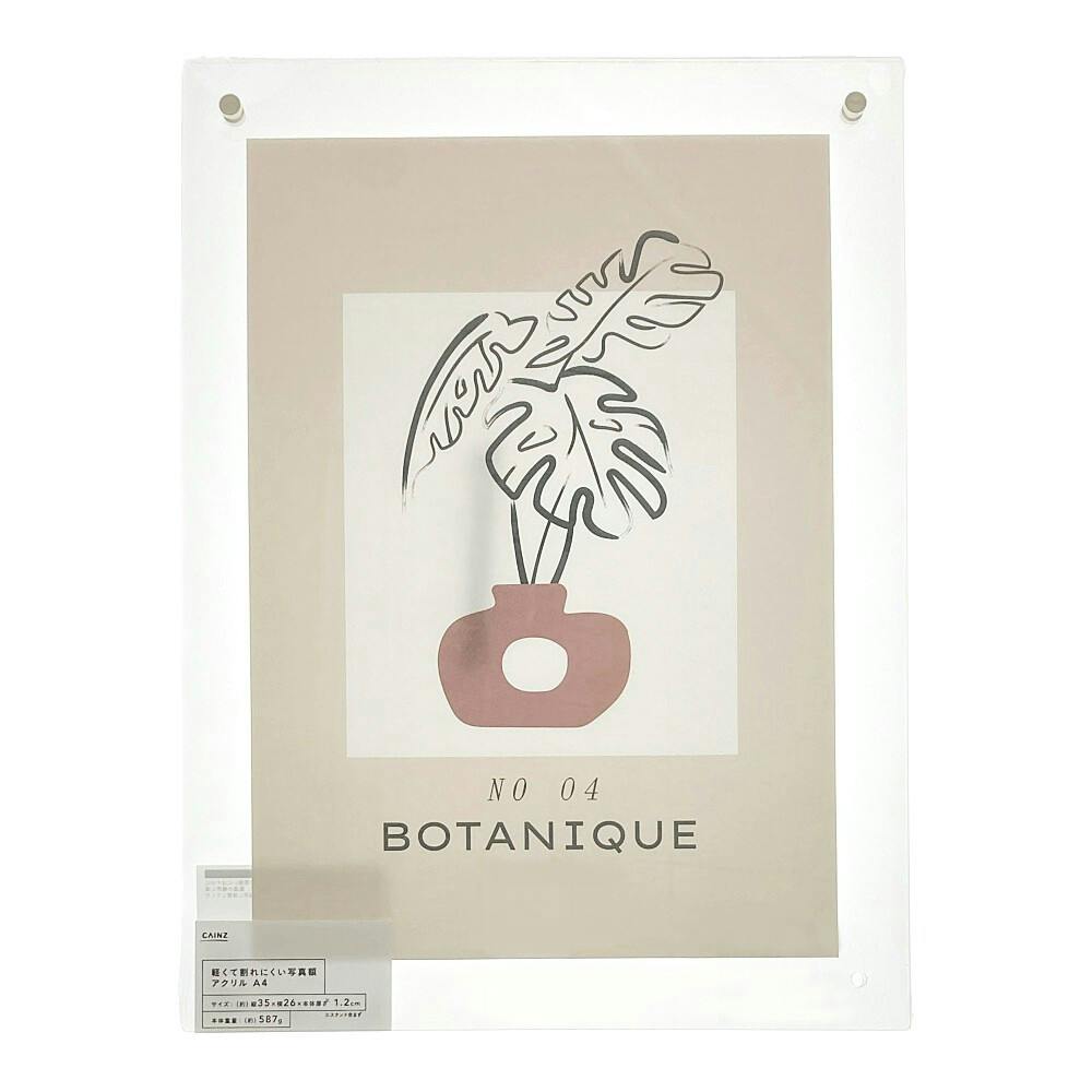 カインズ 軽くて割れにくい写真額 アクリル A4