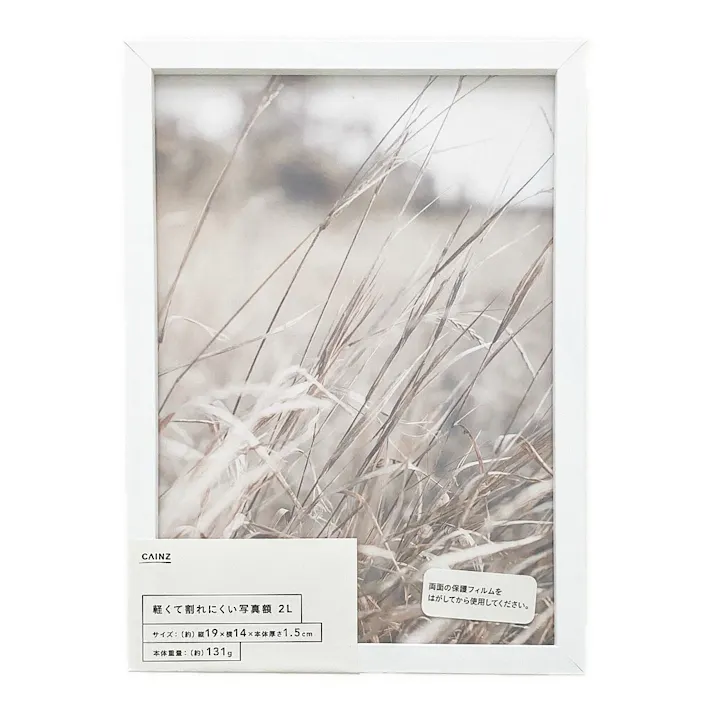 カインズ 軽くて割れにくい写真額 ホワイト 2L