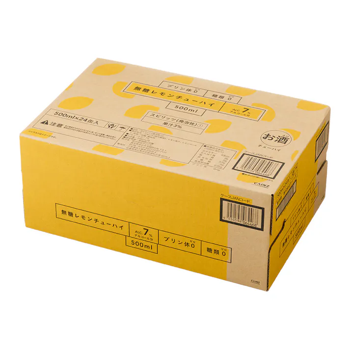 【ケース販売】CAINZ 無糖レモン 500×24本
