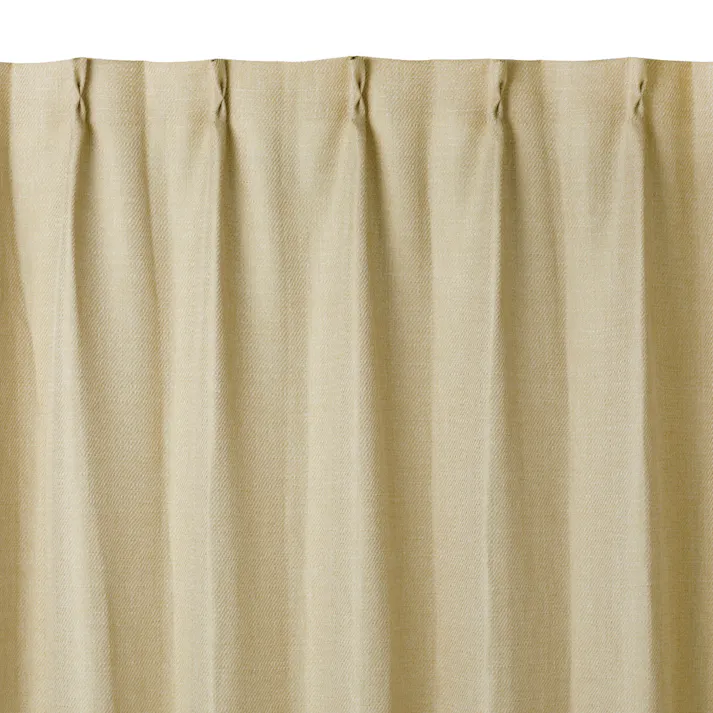 4枚組カーテン プレーン ベージュ 幅100×丈200cm