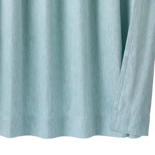 外から見えにくい4枚組カーテン ブルー 幅100cm 丈110cm