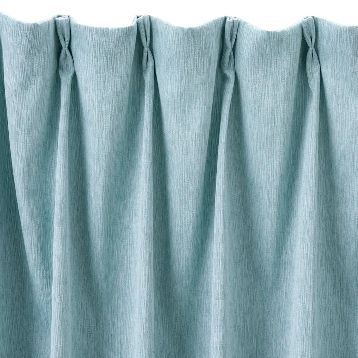 外から見えにくい4枚組カーテン ブルー 100×200cm