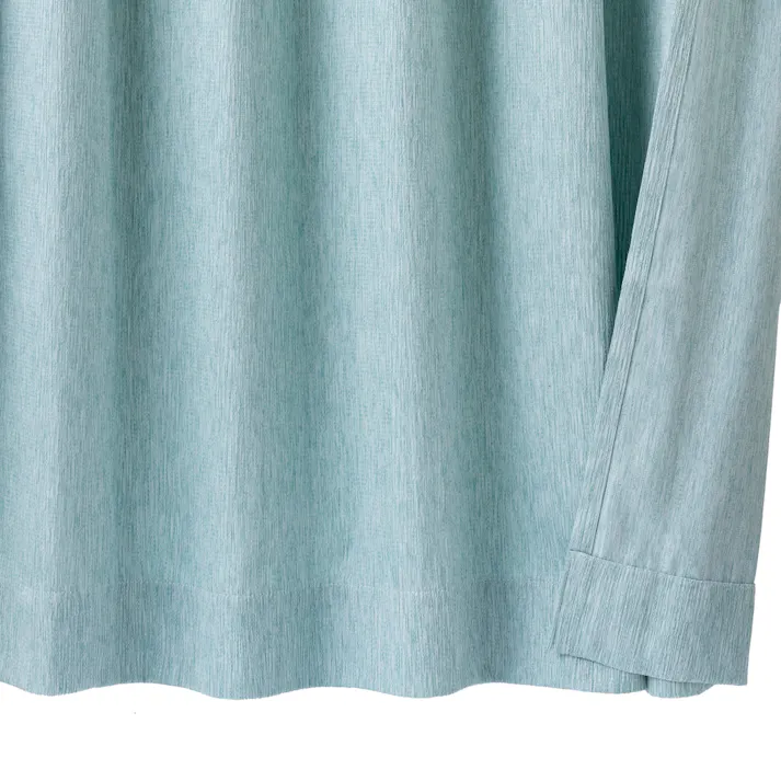 外から見えにくい4枚組カーテン ブルー 100×200cm